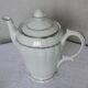 Service à café porcelaine Limoges ulim 12 pieces decor argente fond blanc