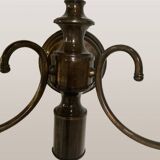 Lámpara de pared vintage de latón dorado, años 60