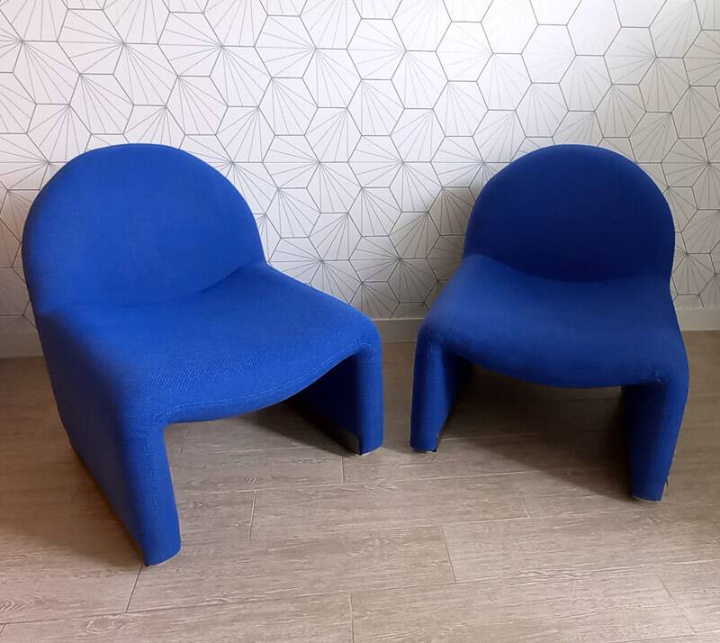 Pair of Atal low chairs - design from the 1970s.