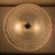 Old ceiling lamp gold metal and globe glass decor of diamond tips limburg