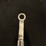 Ice bucket 13cm molded and chiseled glass 1970 and Rösle ice cube tongs