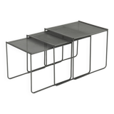 Post Modern Perforated Steel Nesting Tables 1980s