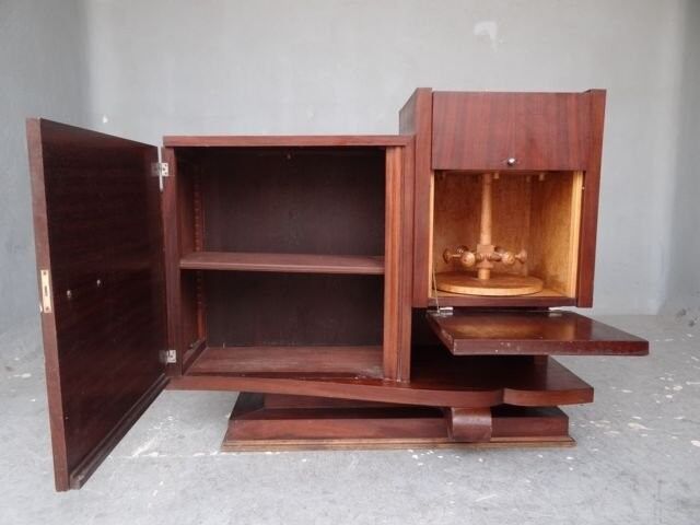 Bar service 1930 rosewood plate