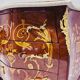Marquetry chest of drawers with marble top in Louis XV style
