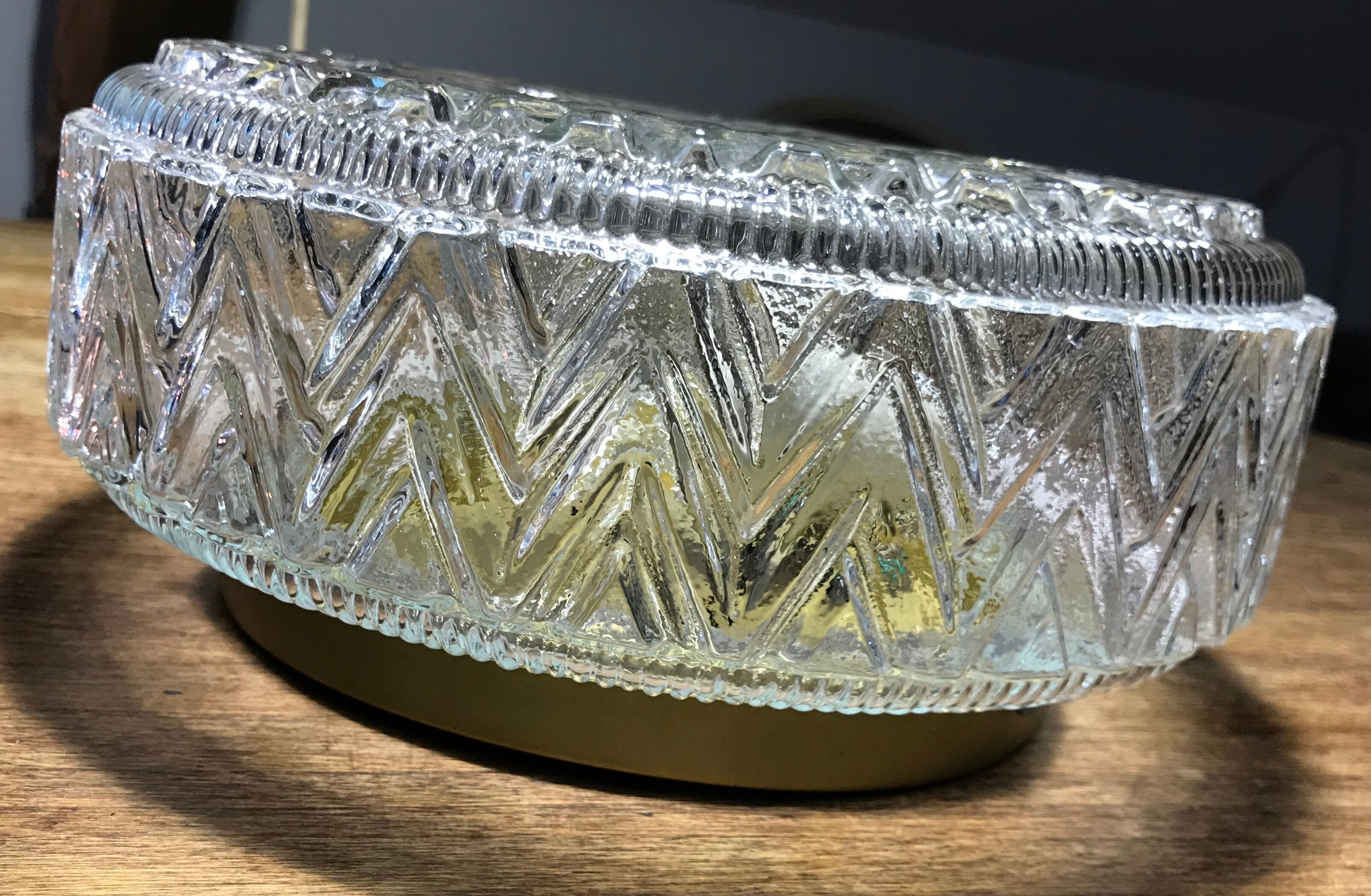 Molded glass ceiling light