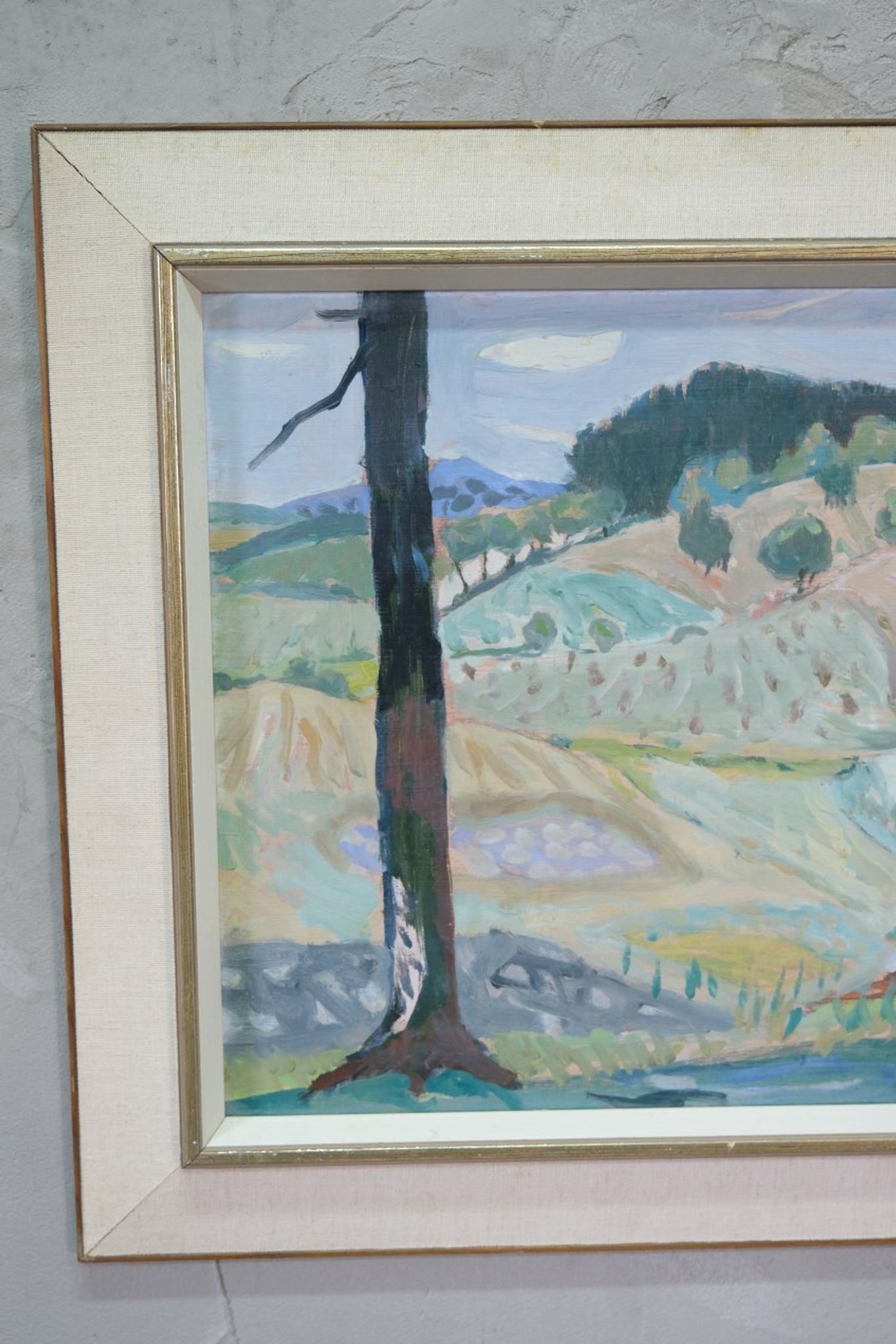 Gerhard Karlmark, Modern Landscape, 1960s, Oil on Panel, Framed