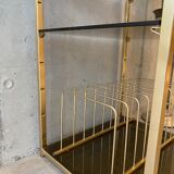 Golden brass and glass shelves
