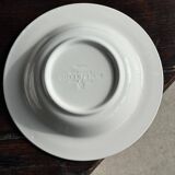 Set of 4 Italian deep plates Ceramica Quadrifoglio with blue rim D22