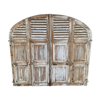 Pair of old patinated shutters