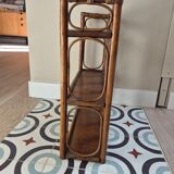 Wall shelf and rattan