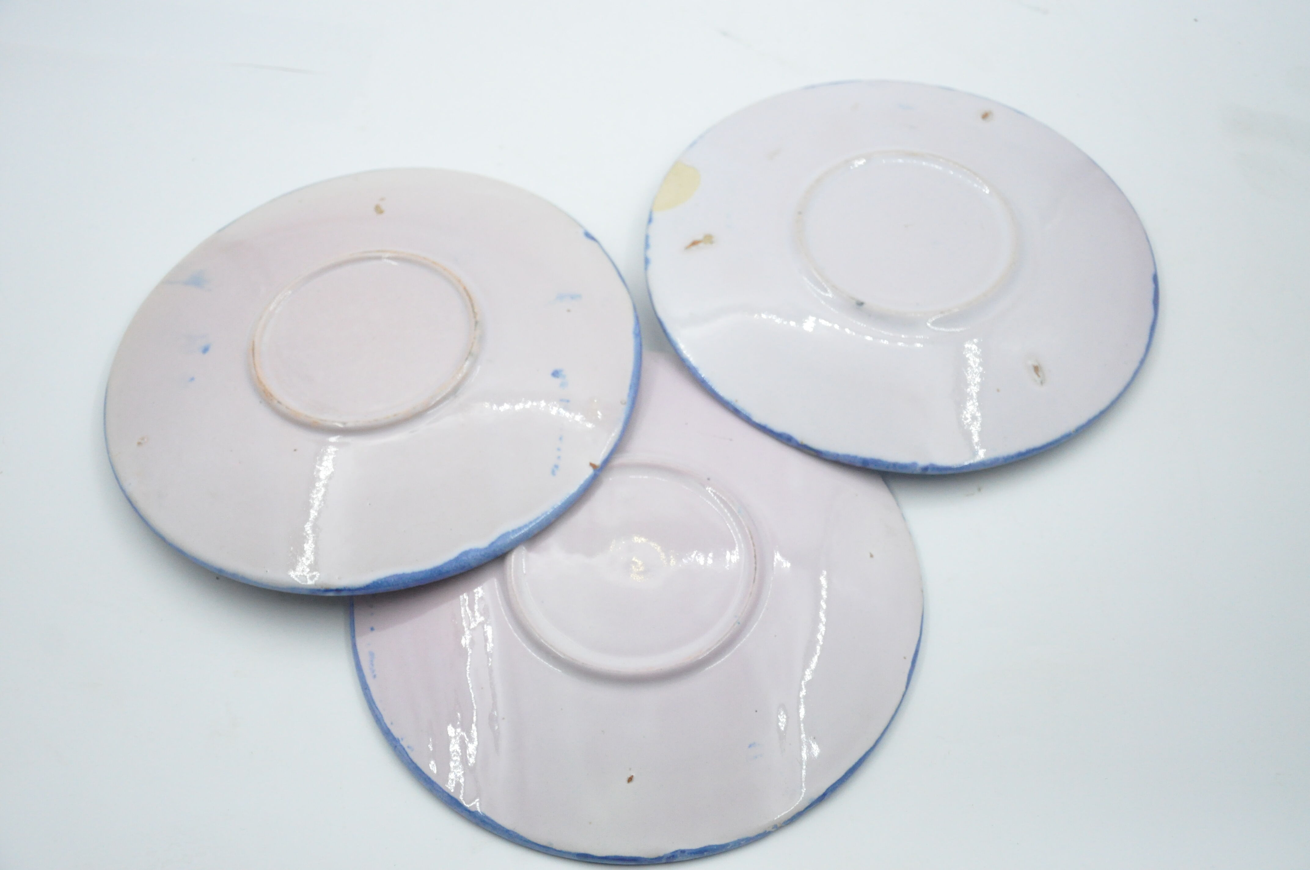 Old service 3 Plates of Charolles rooster