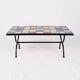Wrought iron and ceramic coffee table, French work, 2013