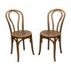 Pair of bistro chairs Fischel 1930 curved wood