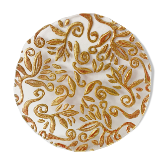 Transparent oval gold decoration plate