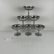 Set of 6 metal ice cream bowls, 1970 - Model A