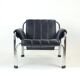 Lounge Chair By Viliam Chlebo In Chrome And Leatherette, Kodreta 1980s