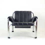 Lounge Chair By Viliam Chlebo In Chrome And Leatherette, Kodreta 1980s