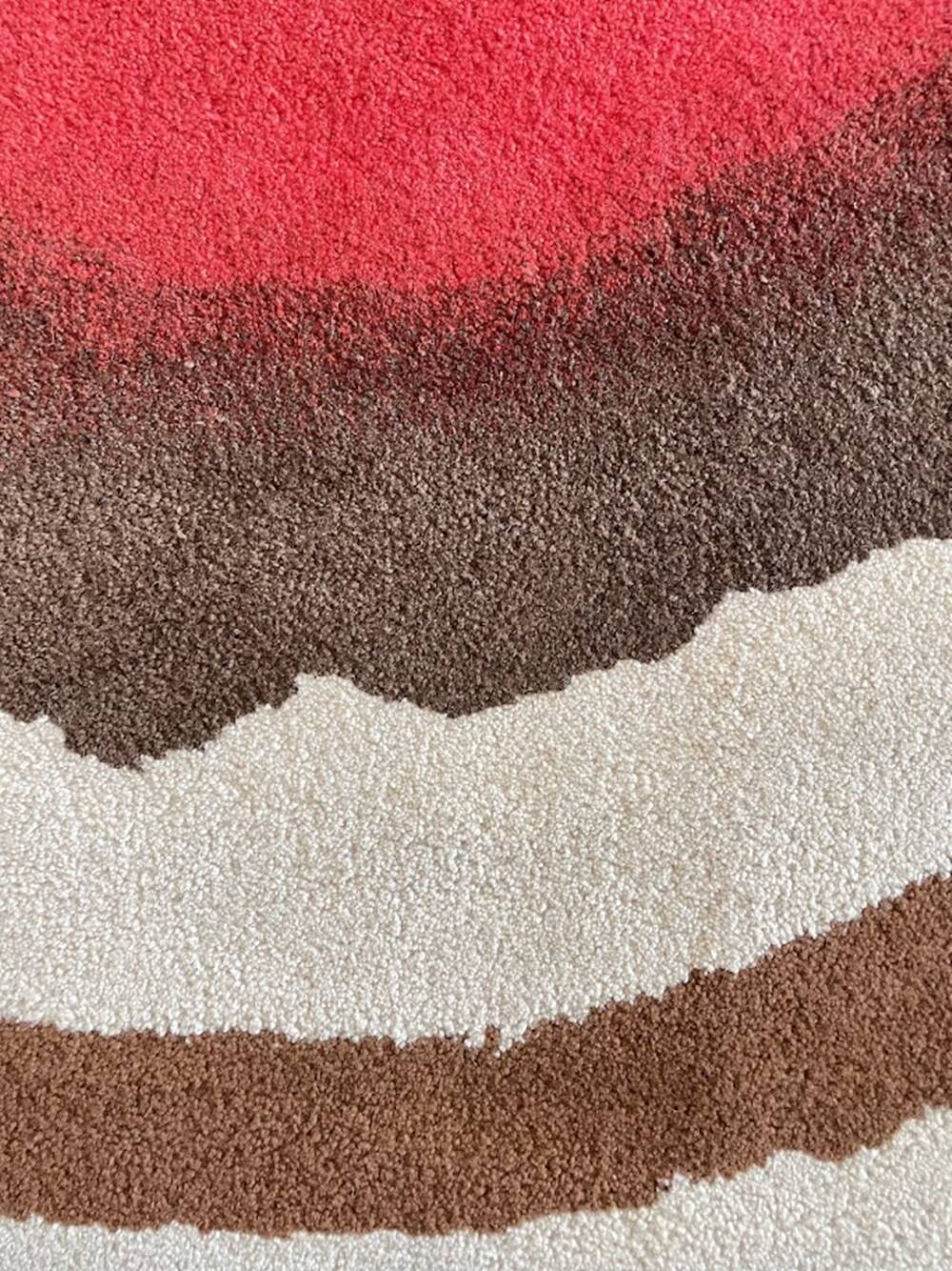 Tapis en laine tufté main Tisca Forster – France des années 1980