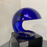 Modern Italian Space Age Blue Foglia 634 Martinelli Table Lamp, by Elio Martinelli for Martinelli Luce, 1969