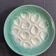 Niderviller sea-green earthenware oyster plates, set of 10 + dish