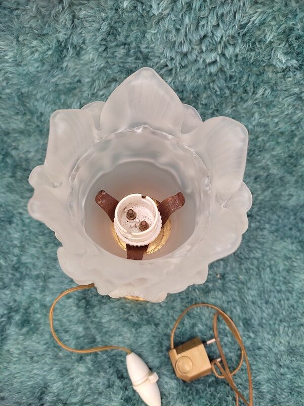 Bedside lamp living room crystal tulip pink