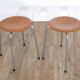 Paire de tabourets danois en teck et metal 1960