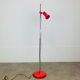 Miwi red metal spot floor lamp, vintage