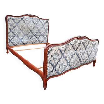 Louis XV style upholstered bed