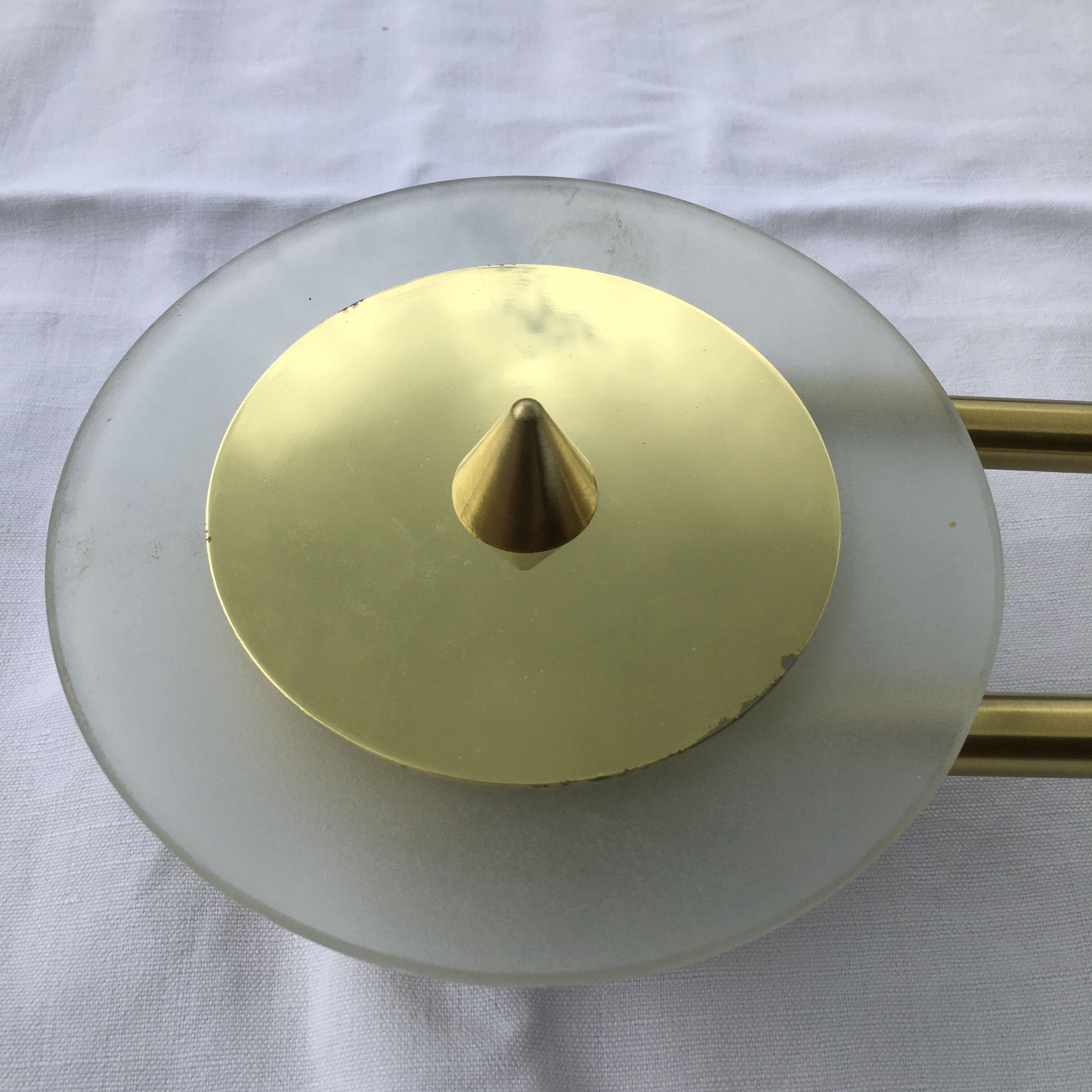 Pair of gold brass design sconces