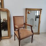 Rectangular golden mirror moldings plant motifs nineteenth H: 130cm