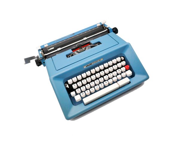 Olivetti Studio 46 vintage blue typewriter revised new ribbon | Selency