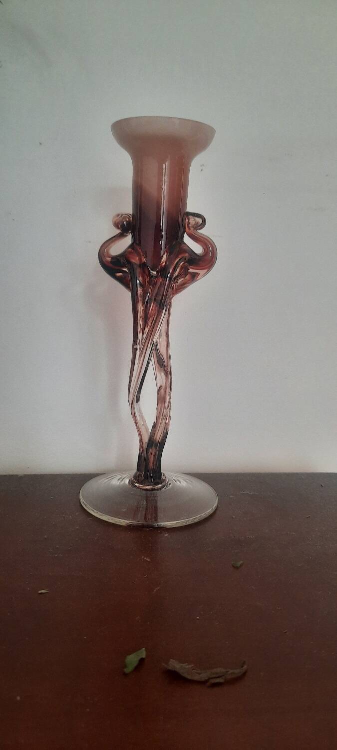 Bougeoir verre soufflé