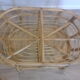 Table basse bambou et rotin vintage des années 70