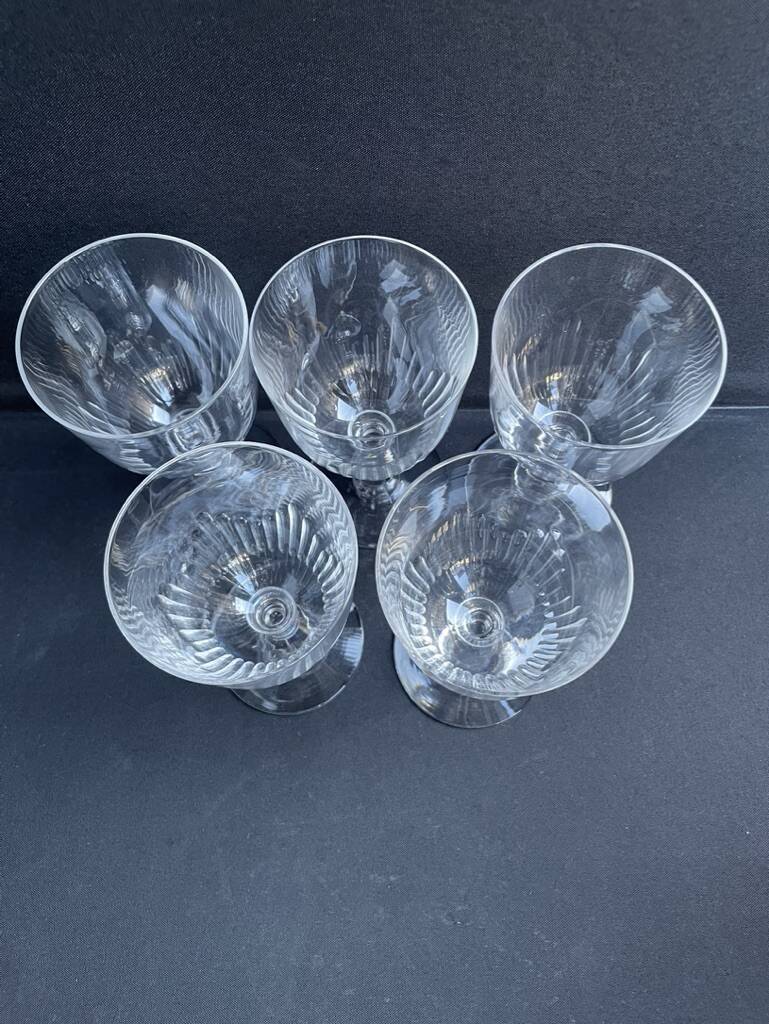 5 baccarat water glasses – art nouveau
