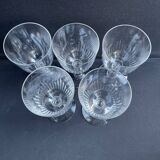 5 baccarat water glasses – art nouveau