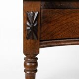 Crossbow Side Table in Louis-Philippe Style – Blonde Walnut, 19th Century