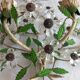 Pair of Italian Florentine wall sconces in tin and glass.