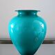 Vase vintage italien en verre turquoise