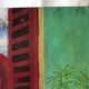 Painting oil Japanese interior scene