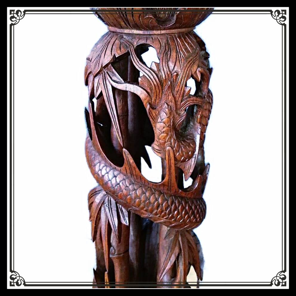 Carved wooden stand - 19th century Qing dynasty - Art furniture