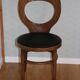 6 BAUMANN seagull chairs dark beech black skai