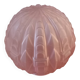Antique pressed and moulded pale pink glass globe - Art Deco -