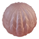 Antique pressed and moulded pale pink glass globe - Art Deco -