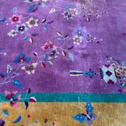 Chinese carpet in pure wool. Old 1920 . 272cm x 342cm