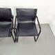 Mid-Century Modern Bauhaus Leather B34 Armchairs by Mart Stam & Marcel Breuer for Fasem, Italy, 1980, Set of 4