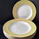 6 St Amand earthenware soup plates, L'Amandinoise Model 7894