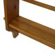 Vintage wooden wall shelve rack bookshelf in pinewood minimalist design