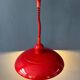 Vintage Space Age red metal pendant light