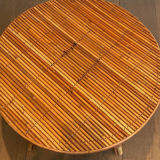 Round rattan coffee table
