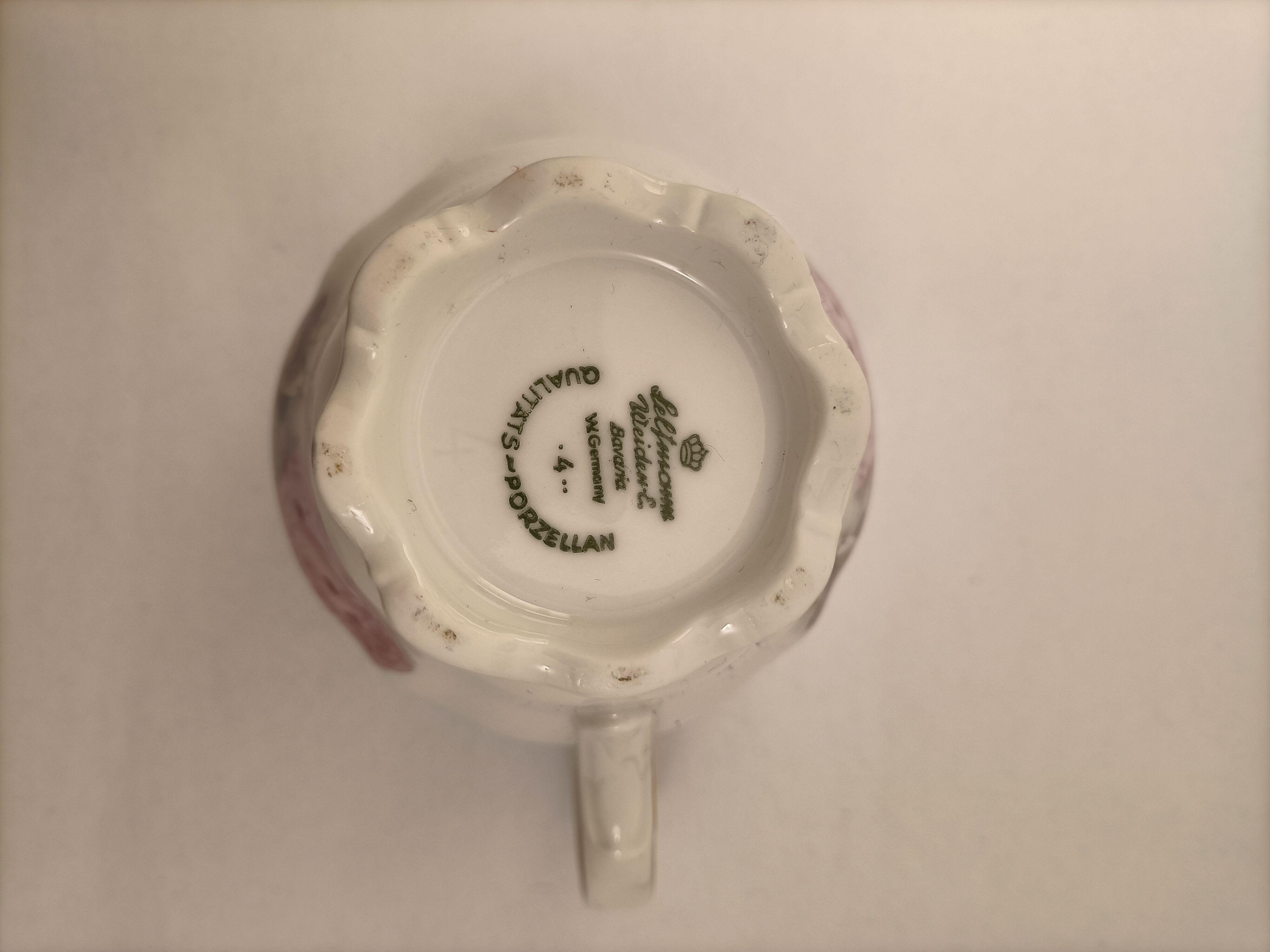 Bavaria creamer milk jug and porcelain plate